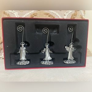 NWOT St. Nicholas Square Set of 3 Angel Photo Holders